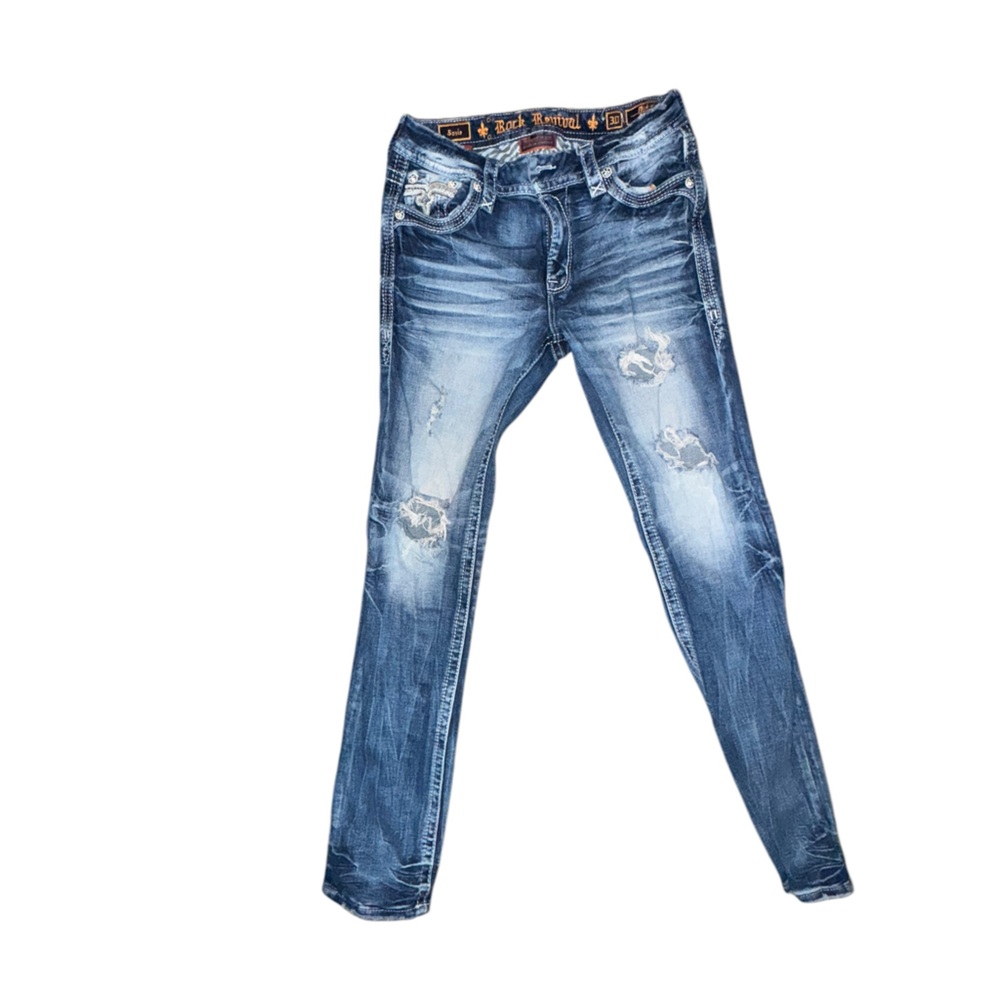 Sosie Rock Revivals size 30 worn twice mid-straight